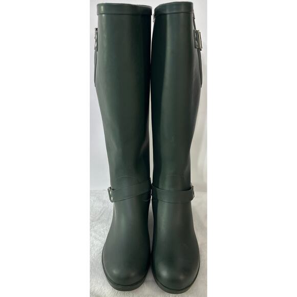 Steve Madden Hunter Green Tsunami Rain Boots Size 7 - Picture 5 of 7